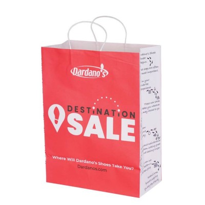 Customized Shopper Luxury Christmas Mini Gift Pink Takeaway Paper Food Bag With Your Own Logo